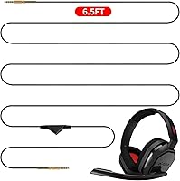 Vista 3 de Cable de repuesto para Astro A40 A10, 2.0 M, cable de audio de 6.5 pies, cable auxiliar compatible con auriculares para juegos A10 A40 A40TR