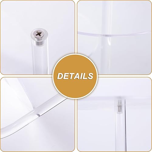 Miniatura 5 de Soporte de acrílico transparente de 2 niveles para tartas, torre de postres y pastelería para bodas, cumpleaños, aniversarios, baby showers, fiestas