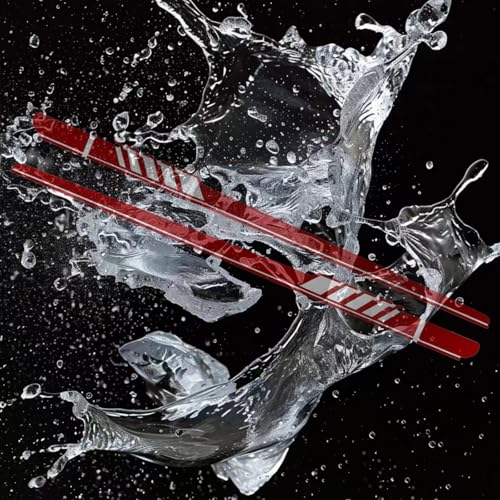 Image of 1 Pack 2 Pcs Universal Fit Red PVC Car Door Side Rocker Panel Stripe Decals, 88.58in x 4.52in