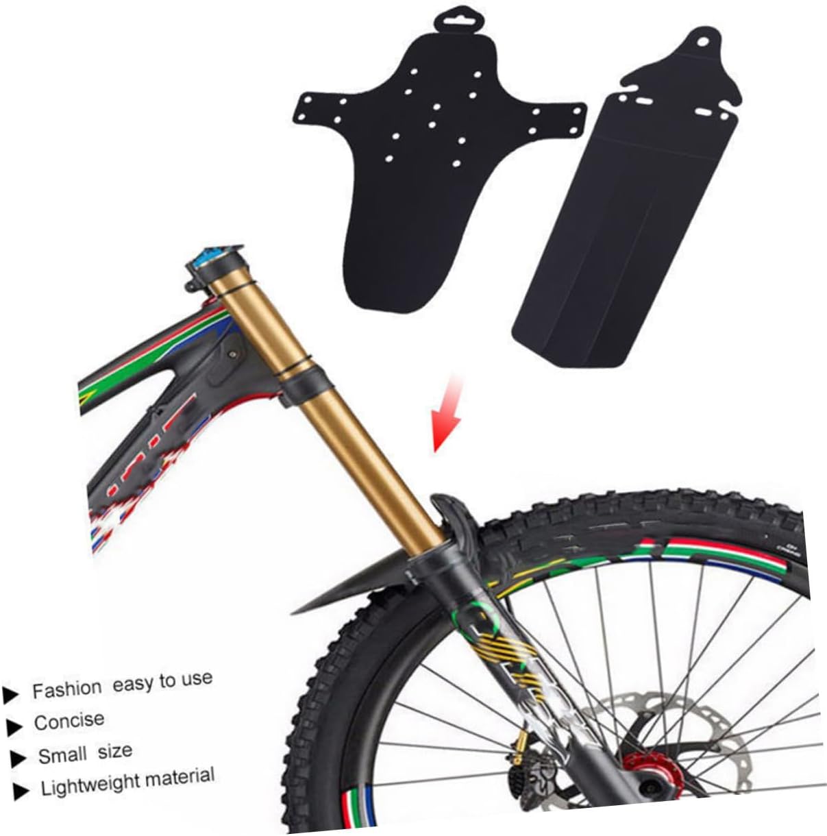 Portable Ultra-Thin Mountain Bike Mudguards Front and Rear Plastic Bike Mud Guard Cycling Accessories for