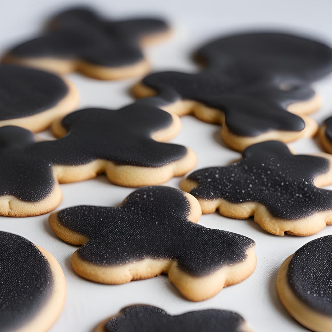 GranAroma Black Sanding Sugar, Festive, Fine Ground Crystals, Decorate Cakes & Cookies (3.36 Ounce) - Image 3