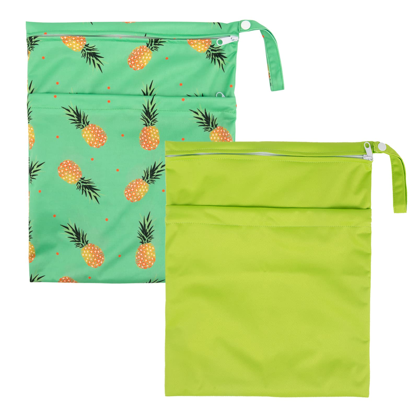 Lot De 2 Sacs Mouillés Pour Maternelle - Sacs à Couches Imperméables 28x30 Cm Multicolores