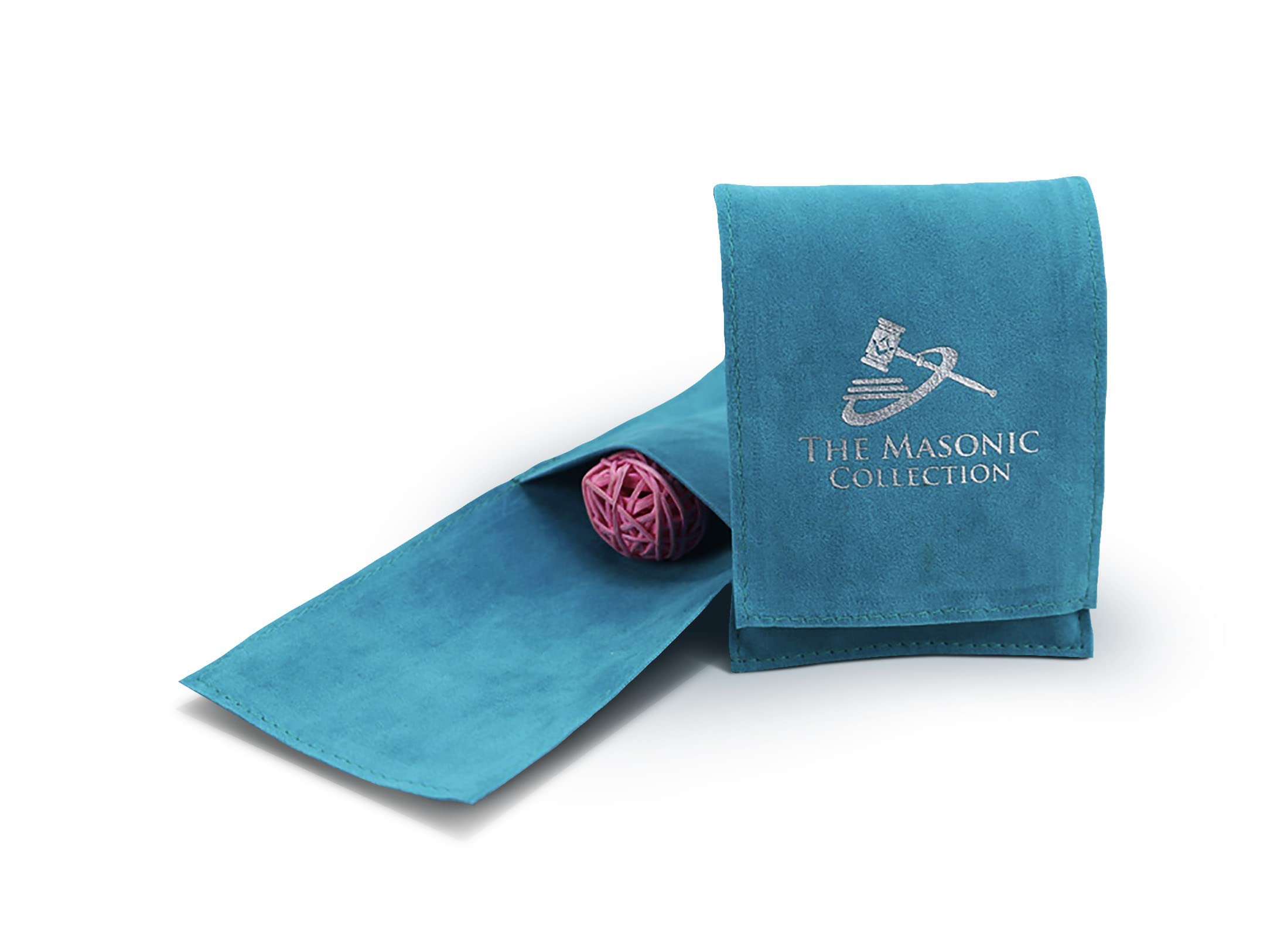THE MASONIC COLLECTION Gemelli da uomo a forma di fiore, placcati in oro con smalto blu, forniti in scatola per gemelli/sacchetto di velluto, regalo massone per uomo, One size, Oro, Perla