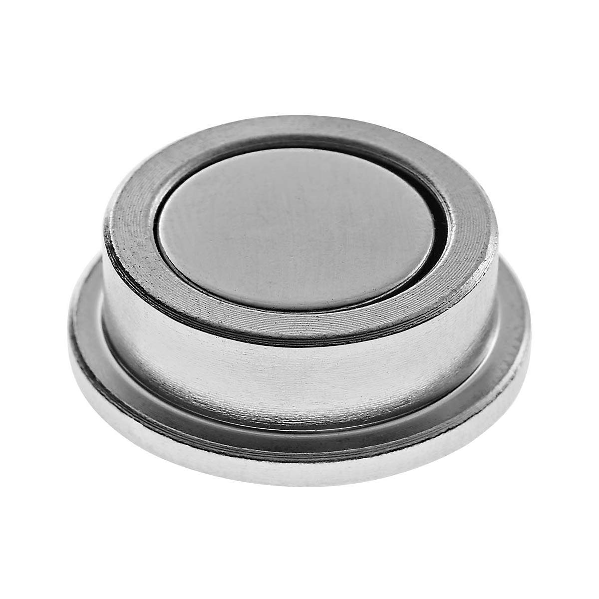 Uchwyt magnetyczny Forte, średnica 25 x 9 mm, 10 sztuk, srebrny