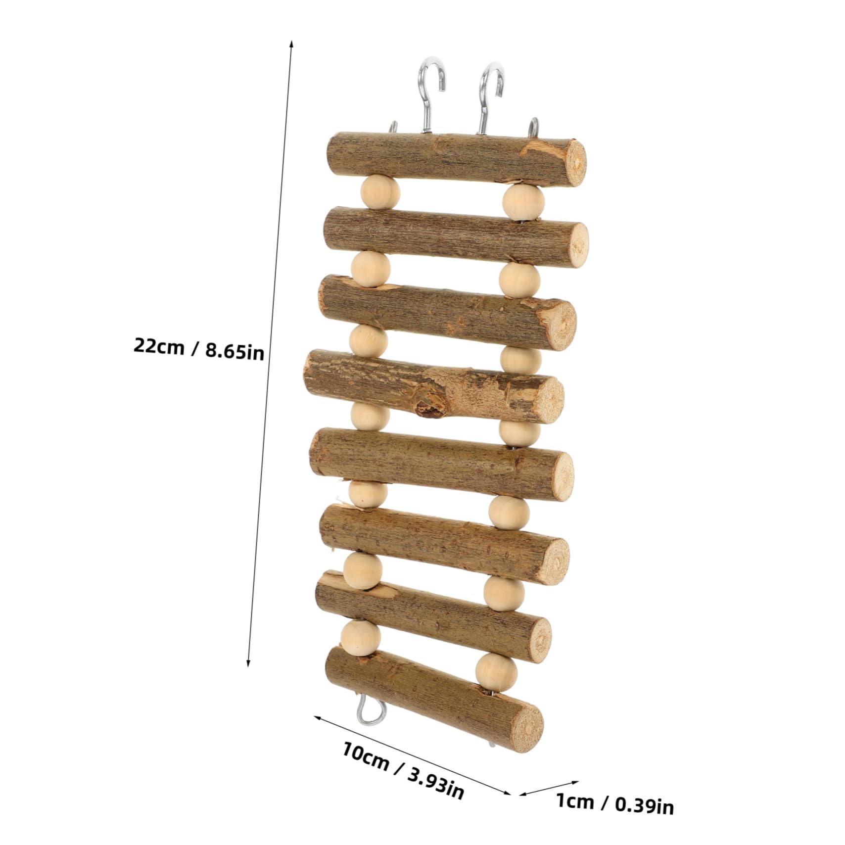 Happyyami Wooden Bird Ladder for Hamster Parrot Training Ladder Toy Safe and Sturdy