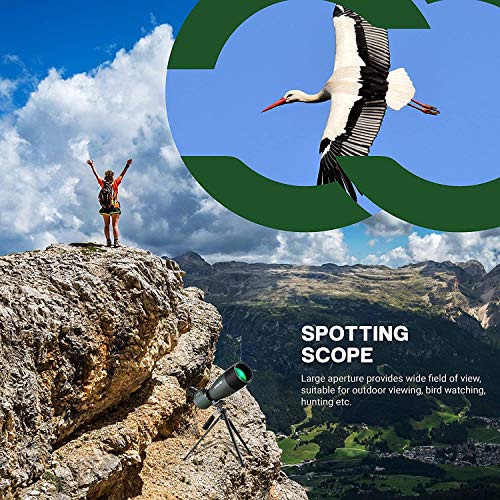 ESSLNB Telescopio 25-75X70 Telescopio Terrestre con Trípode Adaptador de Teléfono y Bolso 100% Impermeable BAK4 Totalmente Multicapa para Tiro al Blanco Ornitología