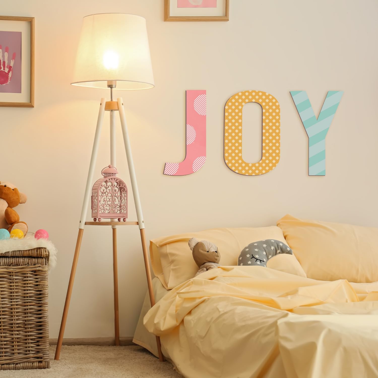 Large Wooden Letters 17 Inch Big Wooden Alphabet Letters for Wall Decor Unfinished Large Wood Letters for Nursery Decor Crafts Blank Wooden Cutout Sign for Party Birthday Wedding Decoration (A)