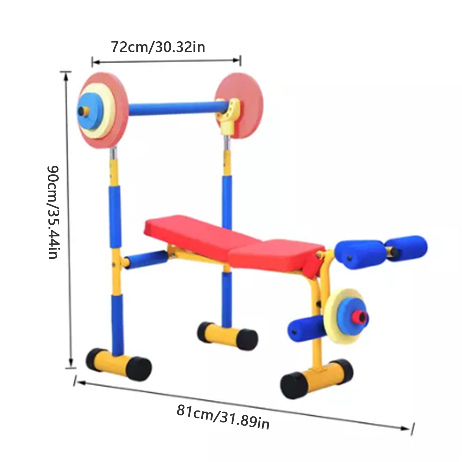 Kinder Spaß Und Fitness Hantelset, Hantelbank-Set TrainingsgeräTe FüR Kinder, Multifunktionales BankdrüCken, Geeignet FüR Kinder Im Alter Von 6-9 Jahren Im Kindergarten