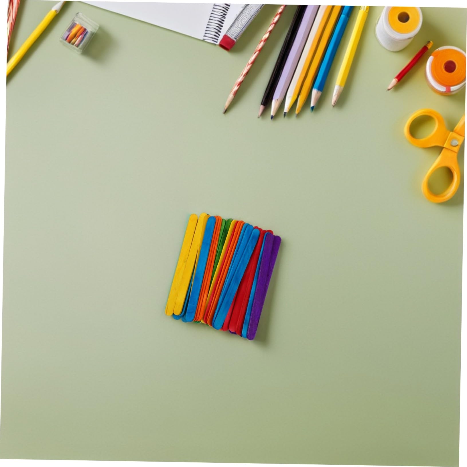 SEWACC 500 Palitos de Madera Colores para Manualidades Niños, Palos Helado Creativos para Proyectos Educativos y Artes Manuales