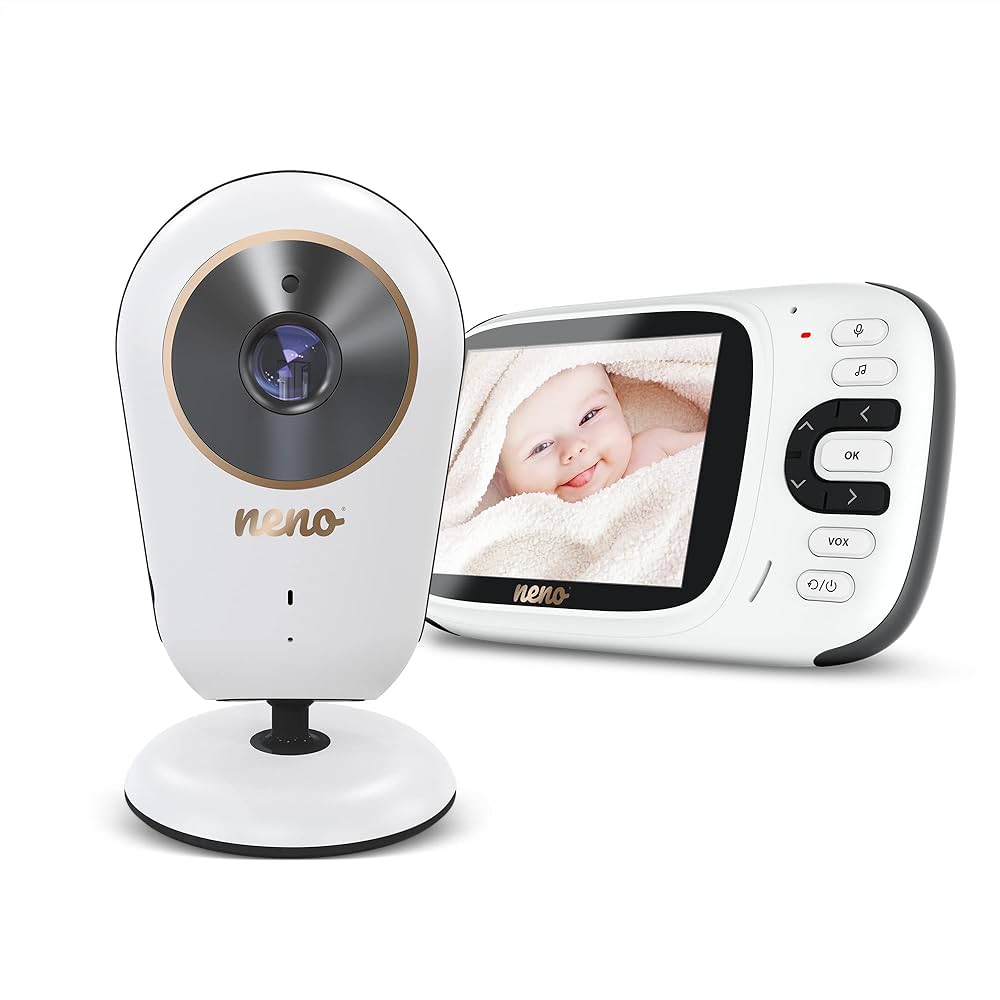 HelloBaby Baby Monitor Video - Schermo 4 IPS, 29h Autonomia, Visione Notturna E Controllo Remoto