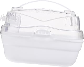 Handheld Hamster Box Portable Easy Carry Breathable ABS White