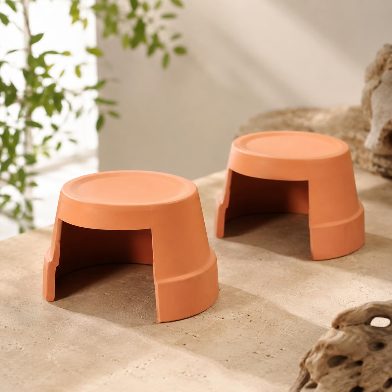 Casetta criceti in ceramica, rifugio fresco per roditori, nascondiglio stabile terracotta, per piccoli animali, 15cm Nest 2 Pack, Upgraded Heightened Model