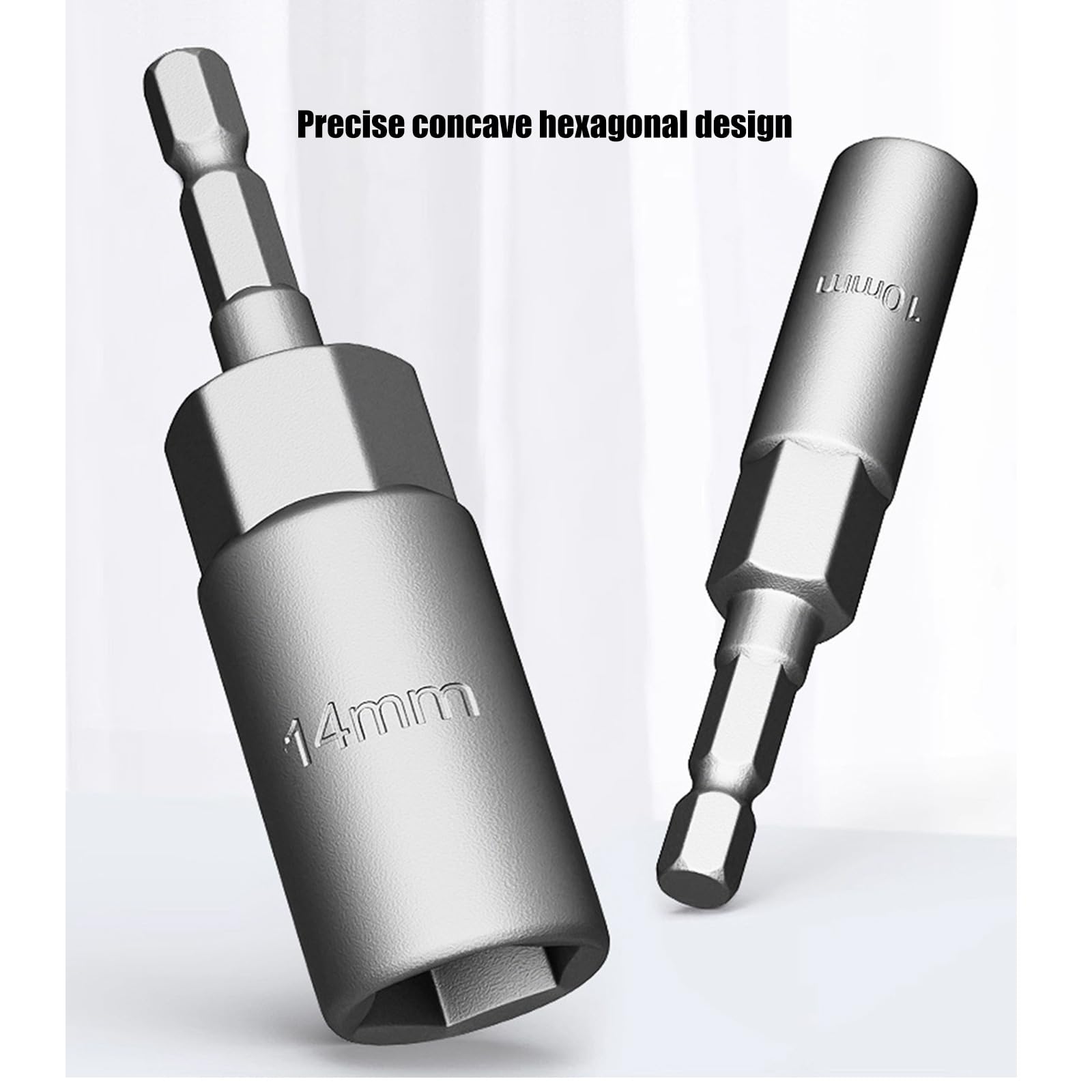 Adaptador de llave de vaso de 514 mm/19 mm, juego de llaves de vaso hexagonales de 1/4 pulgadas
