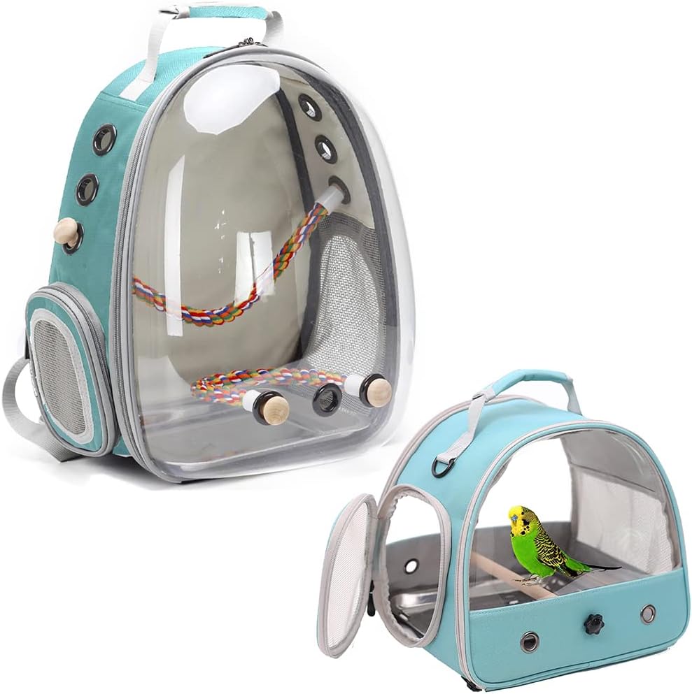 Bird Backpack Carrier Green Combo Pet Supplies