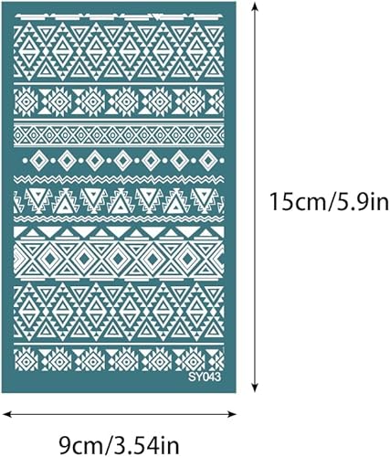 Miniatura 9 de Plantillas de serigrafía para arcilla polimérica, pantalla de seda reutilizable para arcilla polimérica, serigrafía en arcilla herramientas para