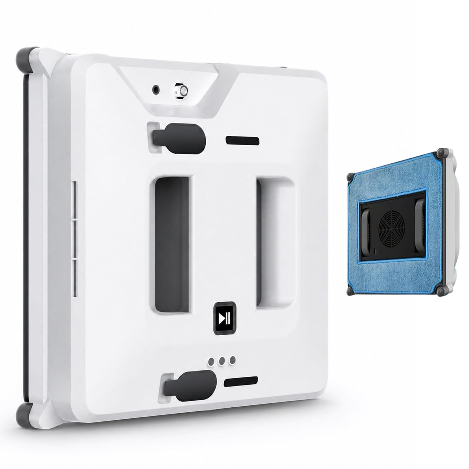 Robot Limpiacristales, 2 Boquillas de Pulverización, Depósito de 60 ml, Robot Limpiador de Ventanas con 3 Modos Inteligentes, para Ventanas, Espejos y Puertas de Cristal, Anticaídas