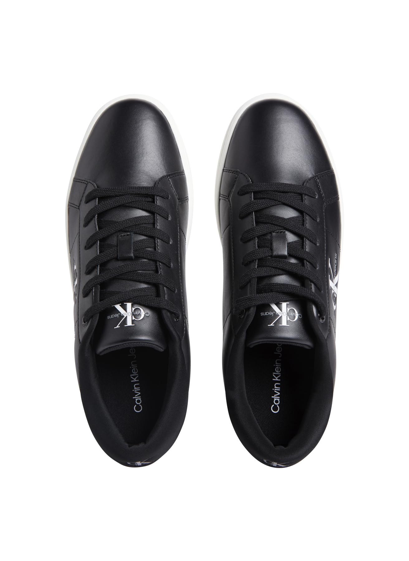 Calvin Klein Classic Cupsole Low Ml Lth Ym0Ym00864, Sneaker, Uomo, Nero (Black/Bright White), 43 EU