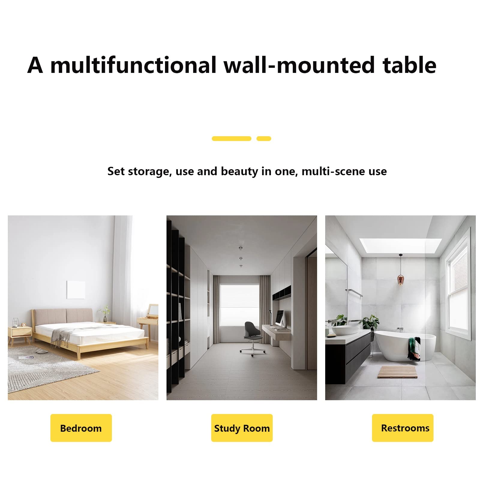 Rustykalne biurko z litego drewna, oszczędność miejsca, do kuchni, jadalni, domu, biura, łazienki, wielofunkcyjny, idealny do każdego pomieszczenia