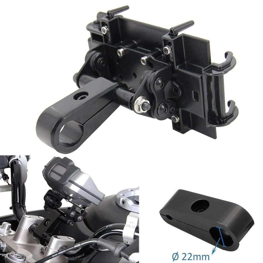 Systèmes Fixation GPS Support Universel Noir De Navigation De Téléphone Portable De GPS De Bâti De 22MM D'accessoires De Moto Téléphone Navigation GPS (Taille : A Set)