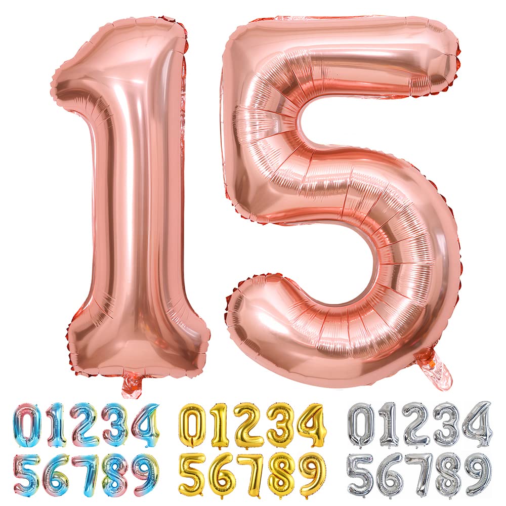 Foil Globo Número 5 Azul 40" (101cm), Inflable Helio o aire, Gigante Numeros 0-9, 10-19, 20-29, 30-100, Grande Globos Decoración para La Boda Aniversario y Cumpleaños Fiestas — view 248
