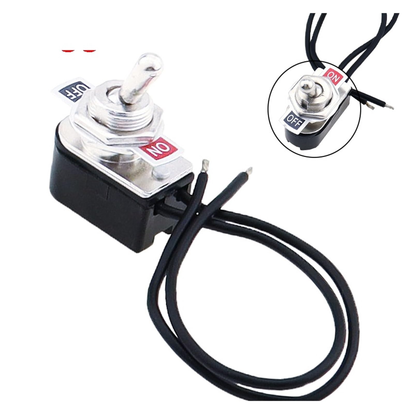 Interrupteur à bascule Marche/arrêt AC 250V KNS-1 SPST pour montage électrique