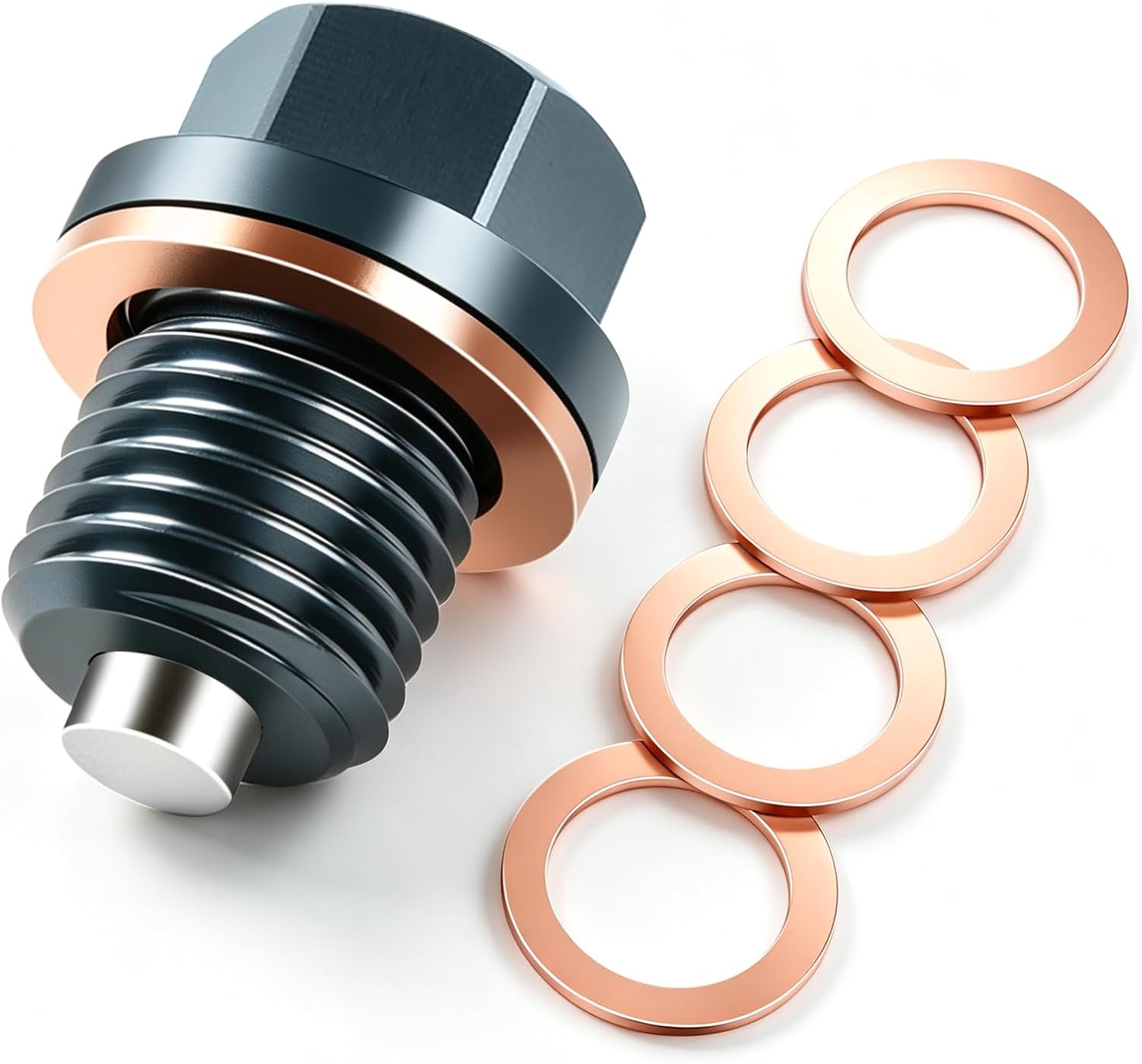 M14x1.5 Magnetic Oil Drain Pan Plug with 5 Gasket