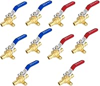 Vista 10 de Paquete de 2 EFIELD Válvula de bola de latón de cierre completo de puerto completo de expansión de Pex A de 1/2 pulgada con oreja caída, rojo