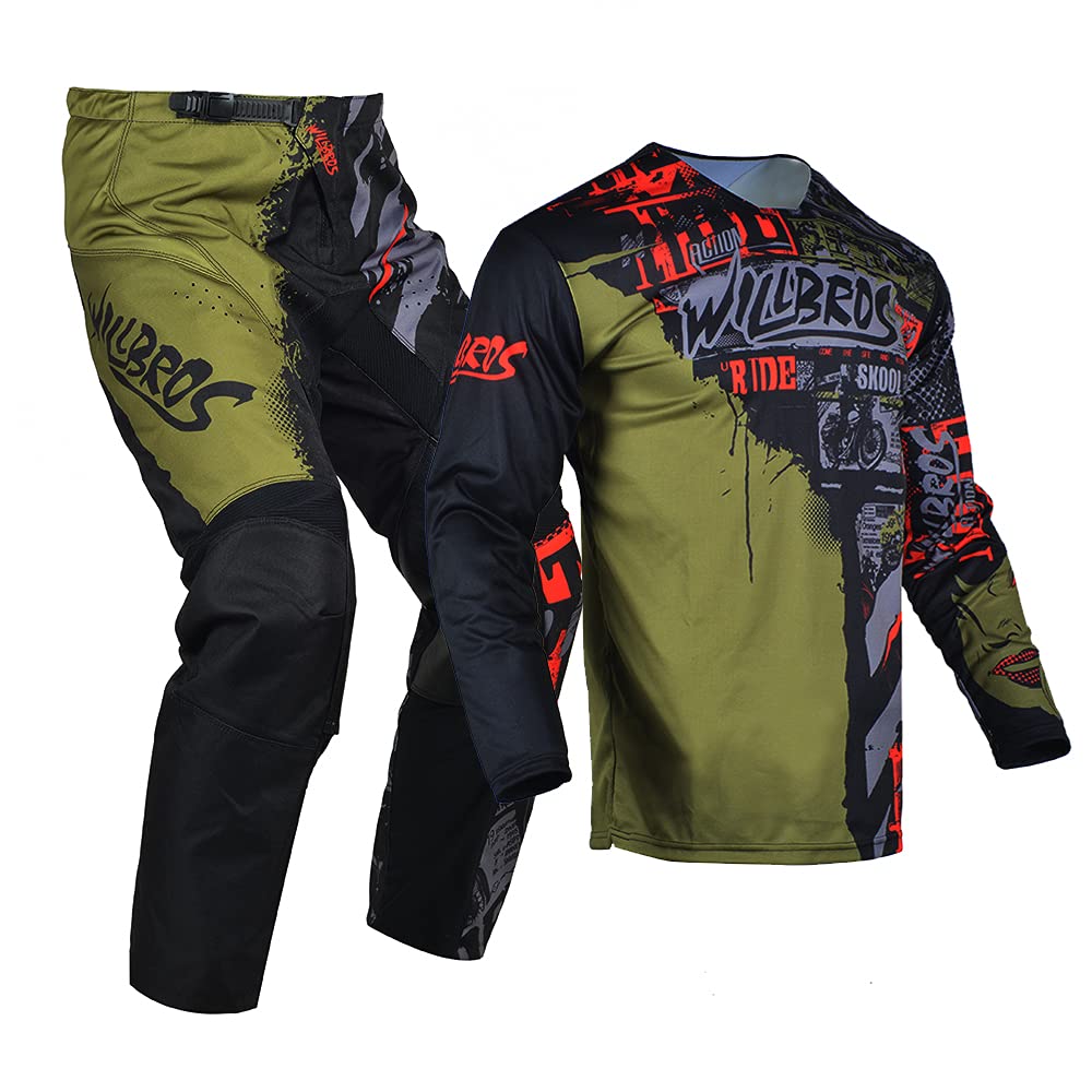 Motocross Jersey Hose Combo Trousers Herren MX Getriebesatz Reiten Ride Dirt Bike Offroad Rennen Erwachsene