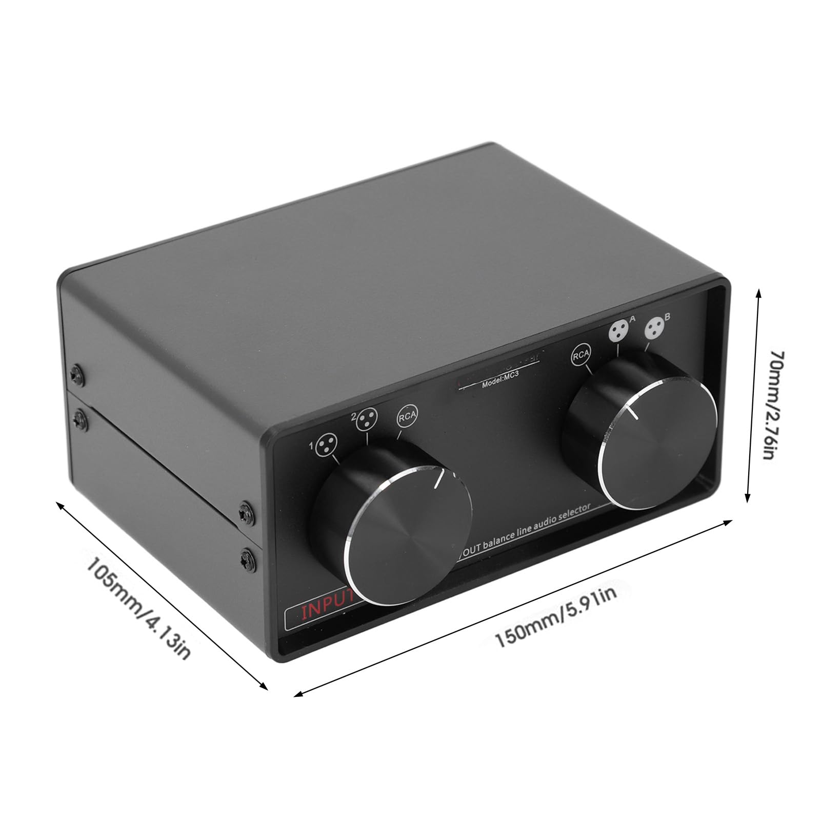 Convertidor de Interruptor de Sonido Estéreo XLR, Distribuidor de Sonido Pasivo, Puertos Chapados en Oro, para Ingenieros de