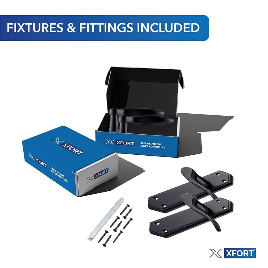 Victorian Scroll Black Nickel Internal Lever Lock On Shaped Backplate Door Handles - Suitable For All Types Of Internal Doors 168x40mm Backplate