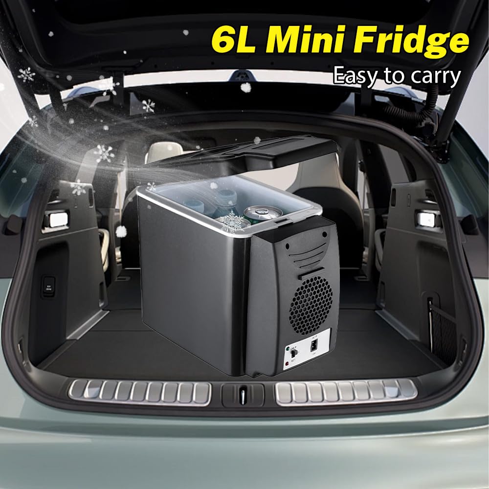 Mini Riflettore Auto 6l Mini Frigo Camera Mini Frigo Mini Ghiaccio Elettrico, Mini Frigo 9 Lattine 330ml 12V/220V Per Famiglia, Ufficio, Dormitorio, Auto, Cosmetico, Bevande