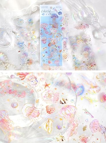 Pegatinas de PET para álbum de recortes, kit de papel estético de gato, planificador de diario de bala basura, suministros decorativos de 40