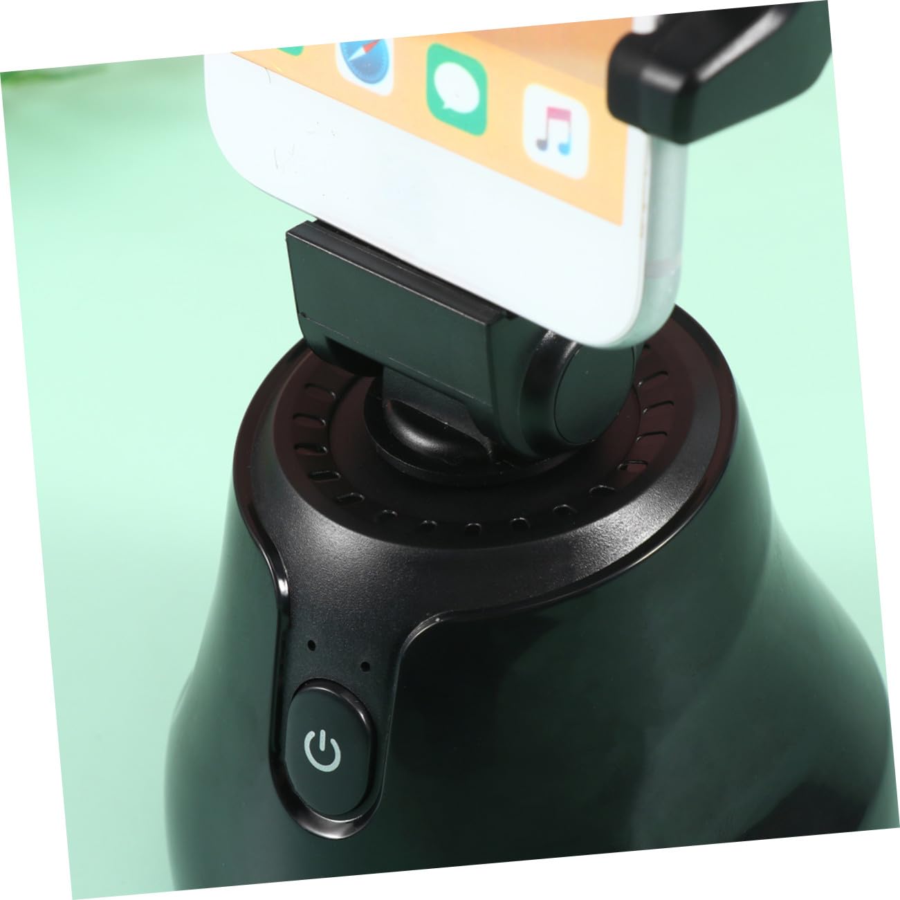 HOMSFOU Supporto per Telefono Smart Phone Stand 360° Nero Plastico | Riconoscimento Facciale, ai Composition e Consumo Ultra-basso, Confezione da 3 Pezzi
