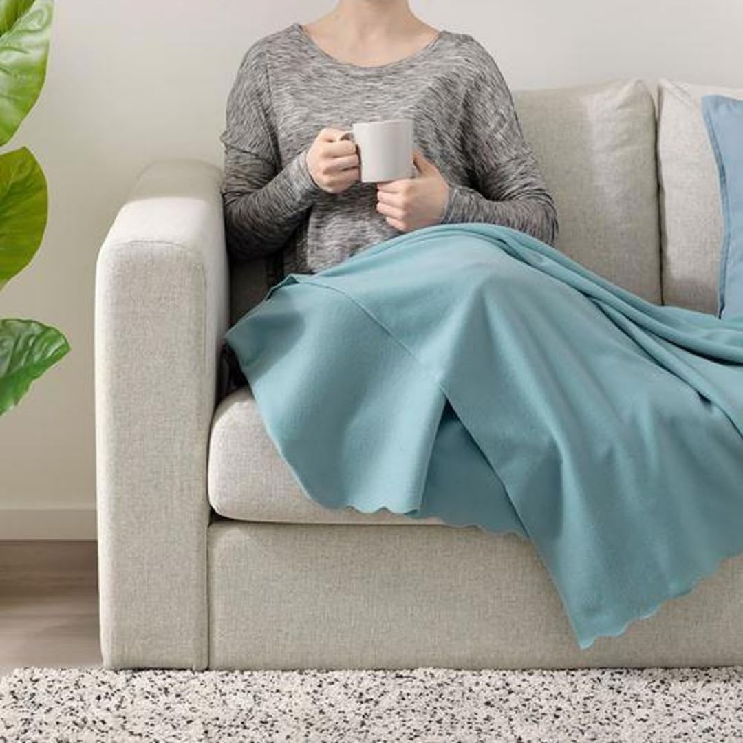 Jouis Polar Battaniye TV Sasta Çift Kişilik İnce Dikişsiz – Dört Mevsim Televizyon Battaniyesi, Ultra Yumuşak Peluş Polar, Hafif ve Sıcak Tutan - 180x210 Cm