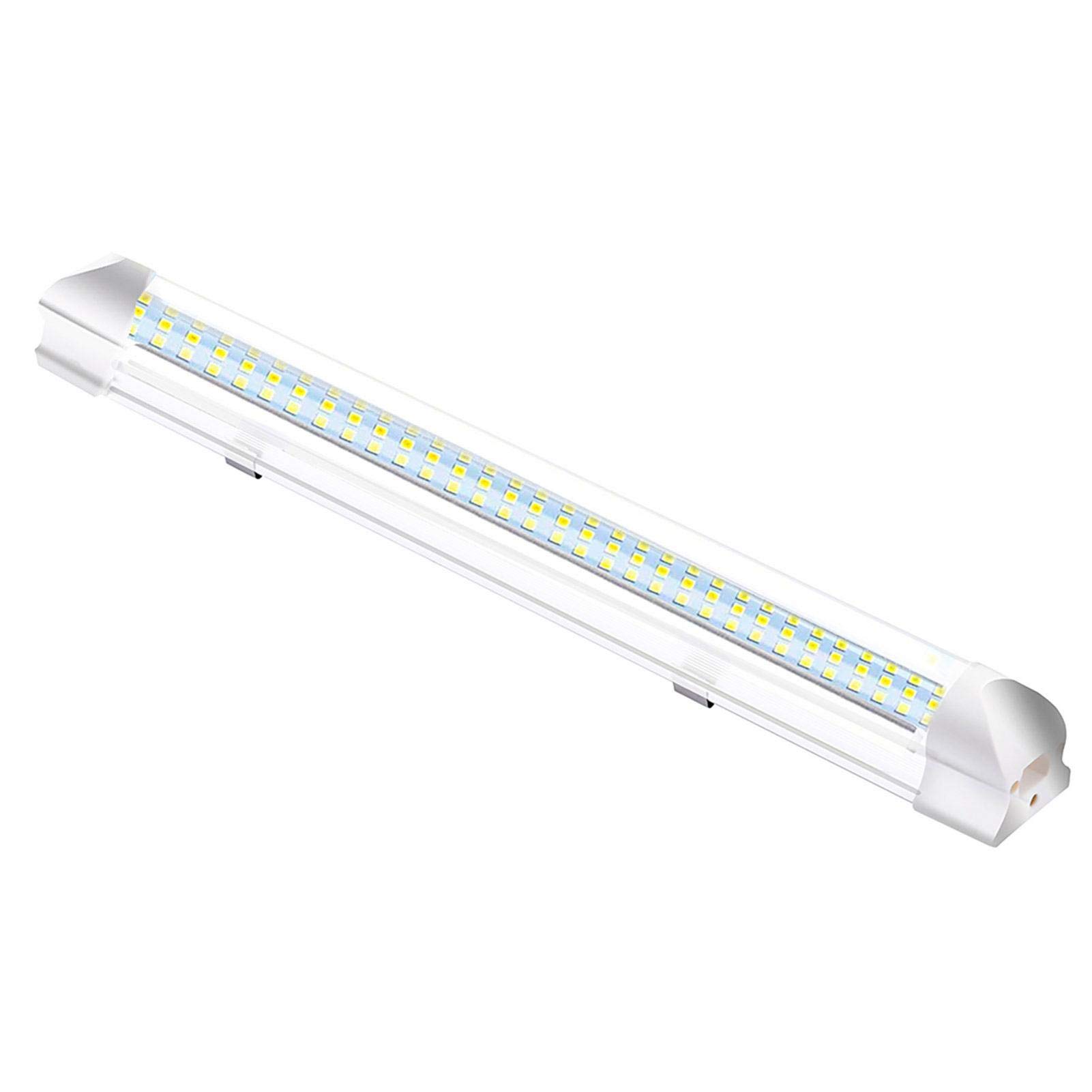 Barra de luz LED Interior 9W 900lm 72 LED Lámpara Blanca con Interruptor de Encendido/Apagado Luz para Camiones, Barcos, caravanas, remolques, Camiones