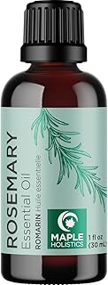Maple Holistics Pure Rosemary Oil - Undiluted Natural Rosemary Essential Oil for Diffusers Aromatherapy Beauty and Self Care - Huile Essentielle Romarin Pour Diffuseur Aromathérapie Savons ou Bougies