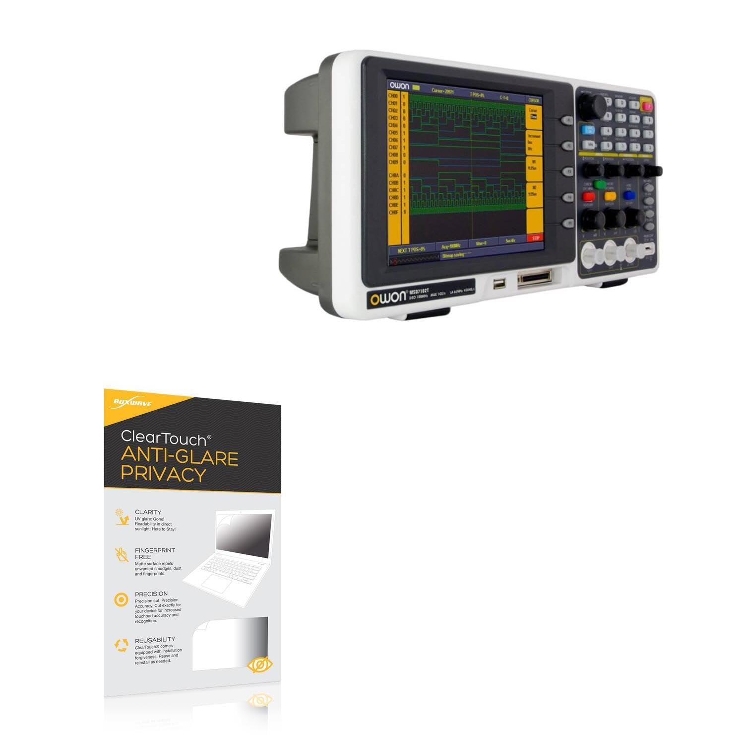 BoxWave Screen Protector Compatible with Owon MSO7062TD - ClearTouch Anti-Glare Privacy (2-Pack), Privacy Screen Protector Flexible Film Anti-Glare