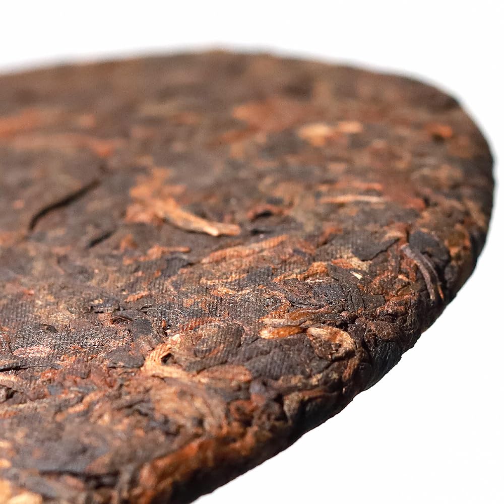 LWXLJMJZC – 2013 Yi Wu Shu Pu-erh Gâteau de Thé – 150 Tasses – Pu-erh Mûr Fermenté – Thé Noir Chinois du Yunnan – 357g/12.6oz