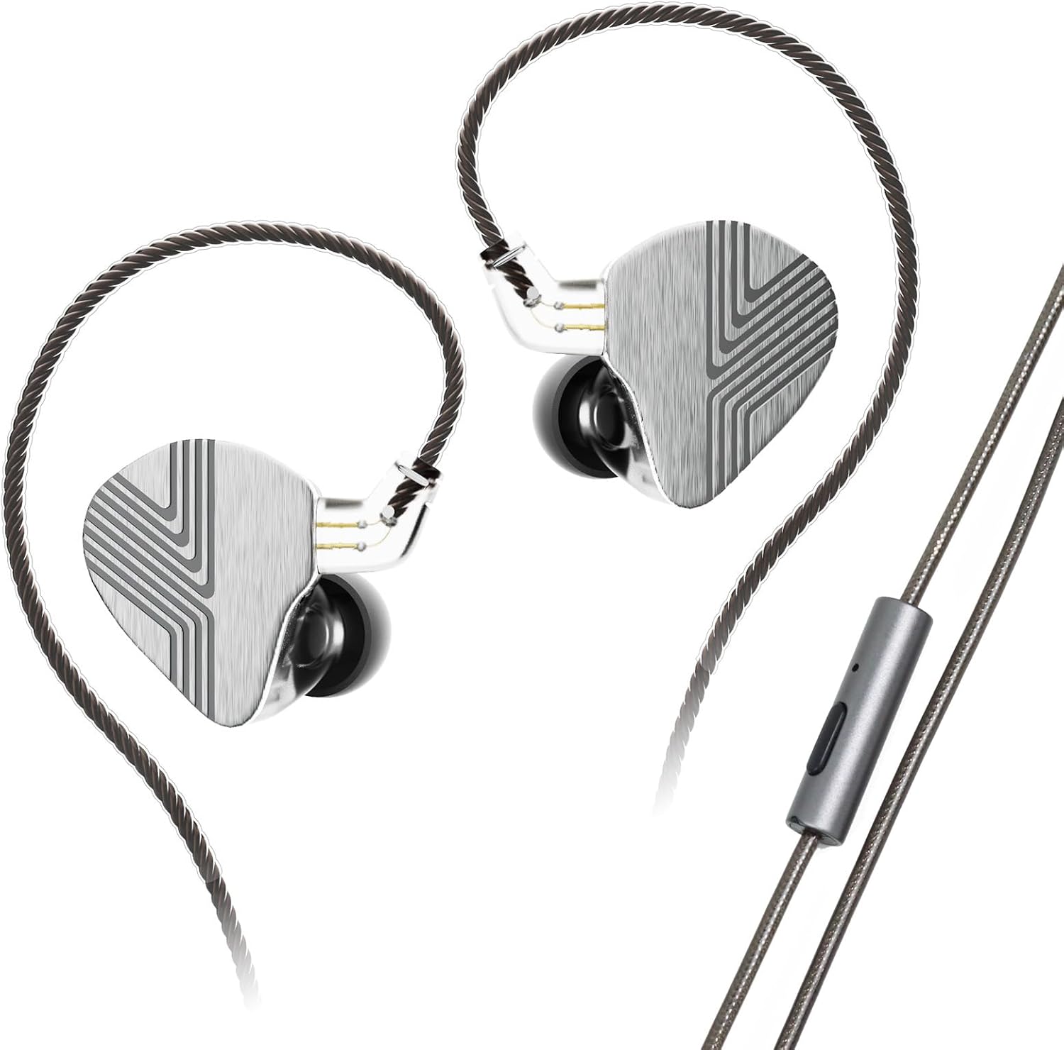 ARTTI R3 in Ear Monitor Earphones Dynamic Driver Wired Earbuds with 2Pin 0.78mm Detachable Cable, HiFi Stereo IEM Headphones for DJ Singers Musician Audiophile (Type-C with Mic)