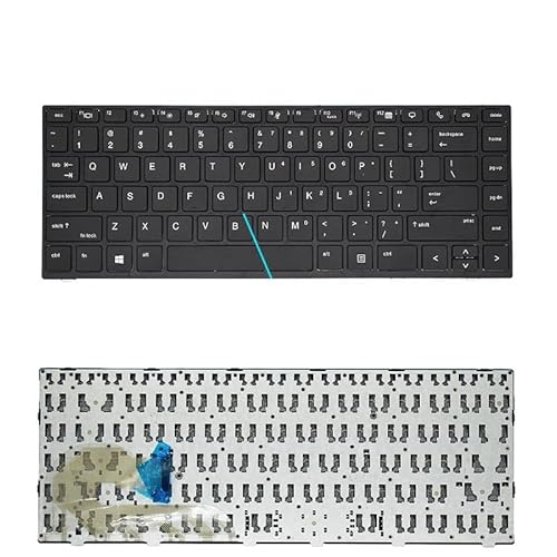 US���V�A�� HP Elitebook 745 G5 840 846 G6 ZBook 14u �L�[�{�[�h���C�A�E�g �o�b�N���C�g�t��(US Black No Backlit)