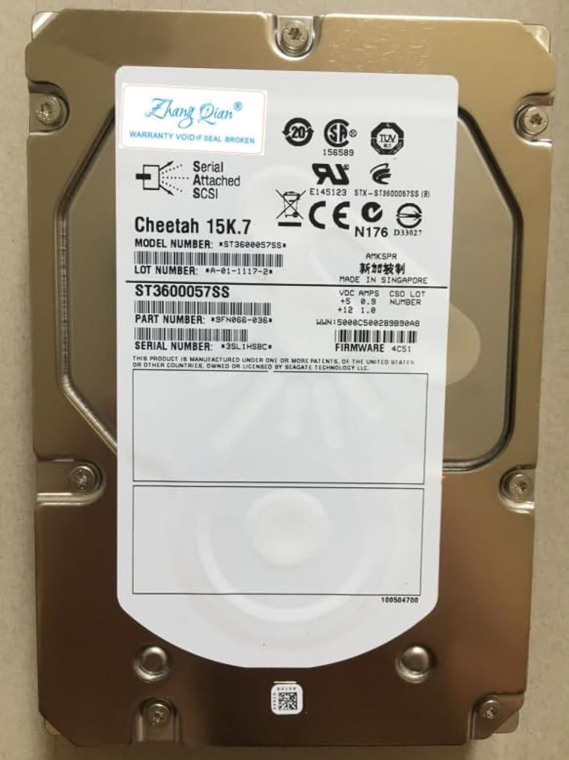 For ST3600057SS 600G 15K SAS 3.5"