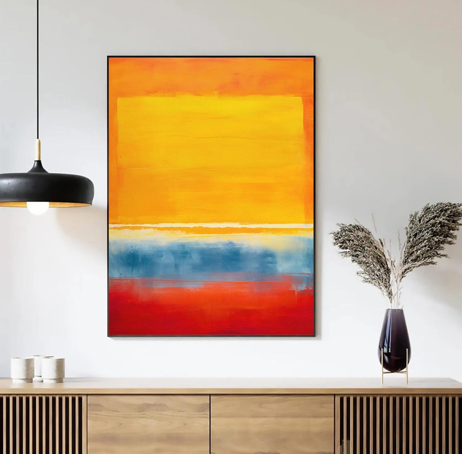 GOSRD Canvas Prints Poster Painting Famous Mark Rothko Colorful Gradient Abstract Posters Prints Wall Art Picture Home Decor(50x75cm)