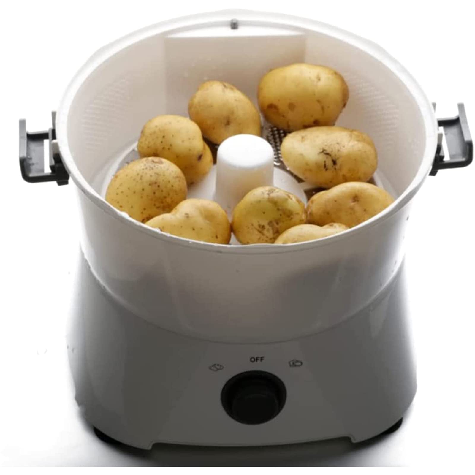 Pelador De Patatas Eléctrico, Pelador De Frutas Y Verduras Eléctrico Multifunción De 85 W con Pies De Goma, Operación De Un Solo Toque Y Fácil De Usar, para Cocina Casera