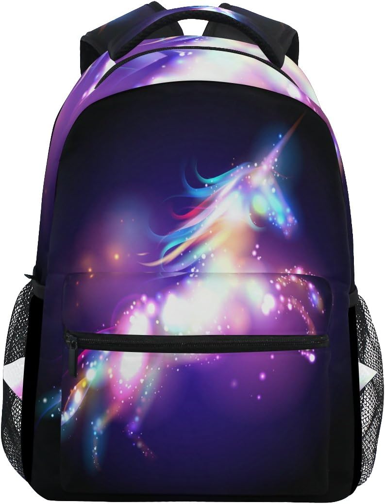 MNSRUU JSTEL Unicorn Backpacks Rucksack Unicorn School Bag for Girls Boys Casual Schoolbag Adjustable Shoulder Strap Bookbag
