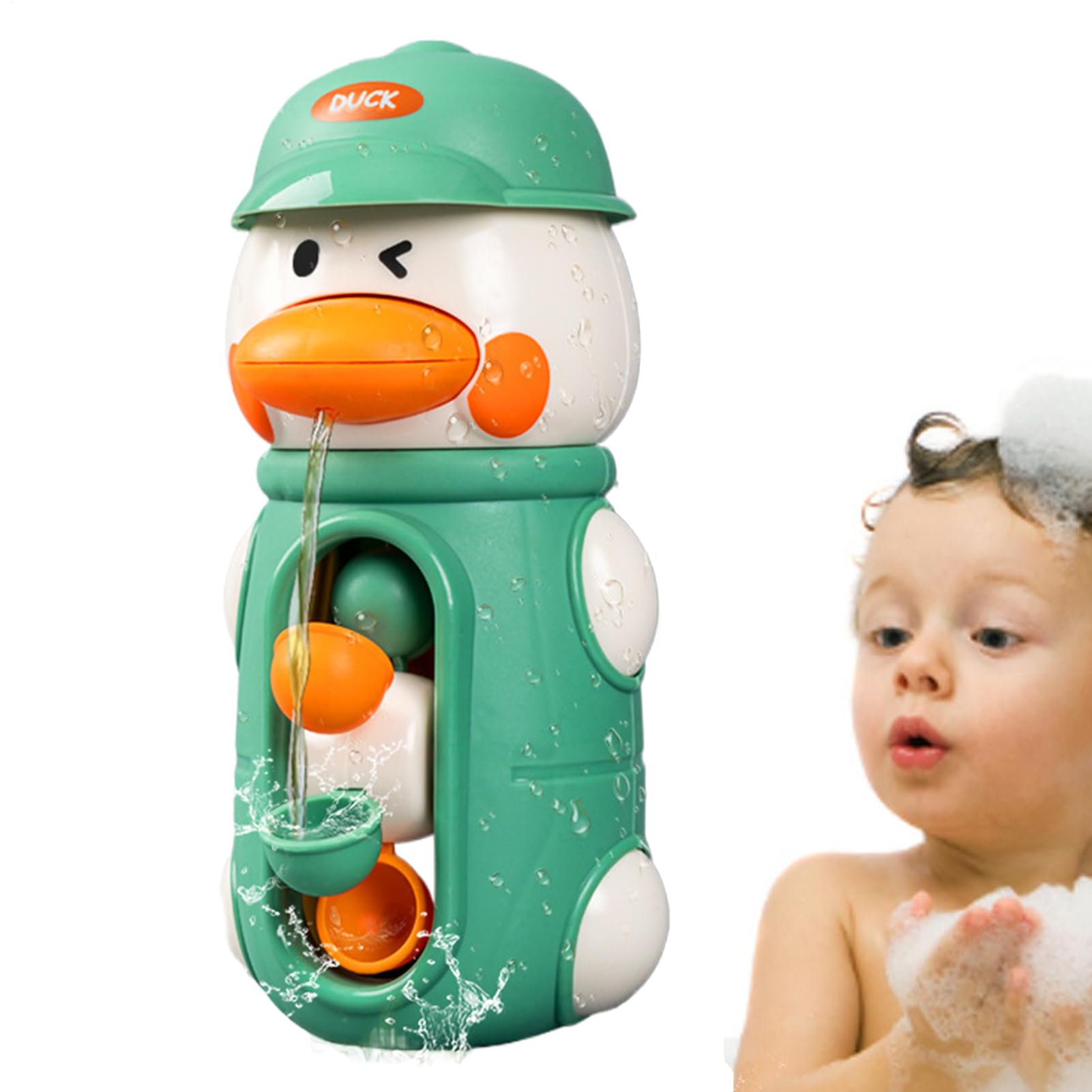 Dtaigou Juguetes De Bañera para Niños Pequeños | Patitos Juguetes Baño Bebés 2-4 Años | Actividades Acuáticas con Rueda Giratoria Juegos Sensoriales Divertidos para Niños, Niñas Y Regalos Cumpleaños