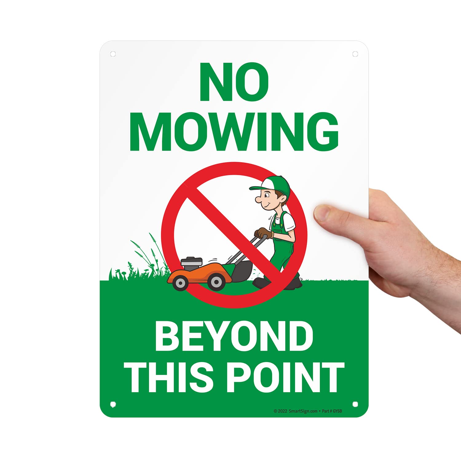 SmartSign Metallschild „Employees Only Beyond This Point“ – 25,4x35,6 Cm, Aluminium, Laminiert, Blau/schwarz/weiß