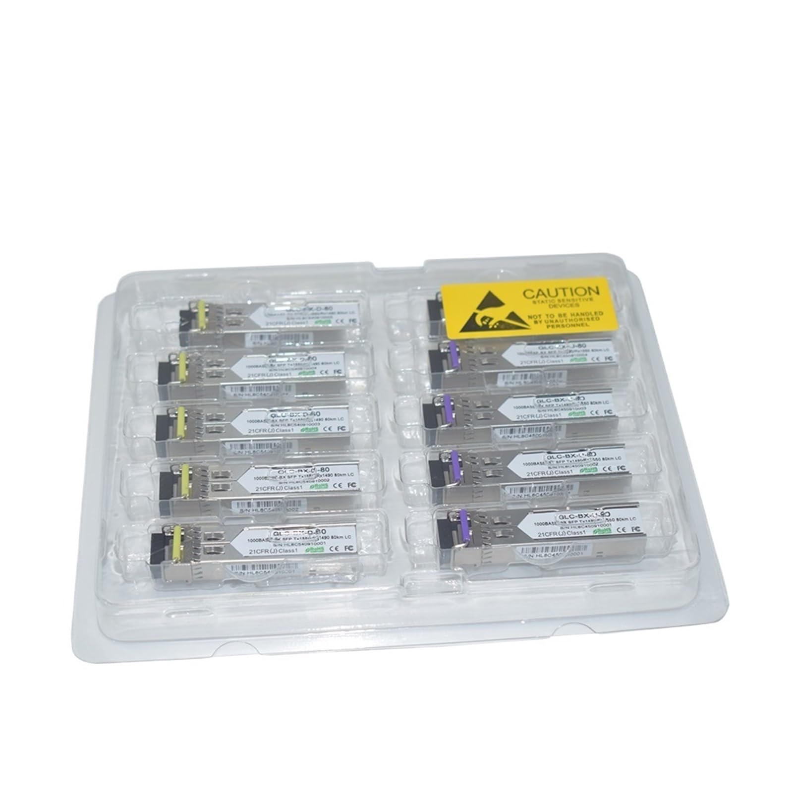 Émetteur-récepteur Simple de connecteur de la Fibre 1.25Gb 1490/1550nm DDM LC Simplex de 80km SFP(1Pair 80km)