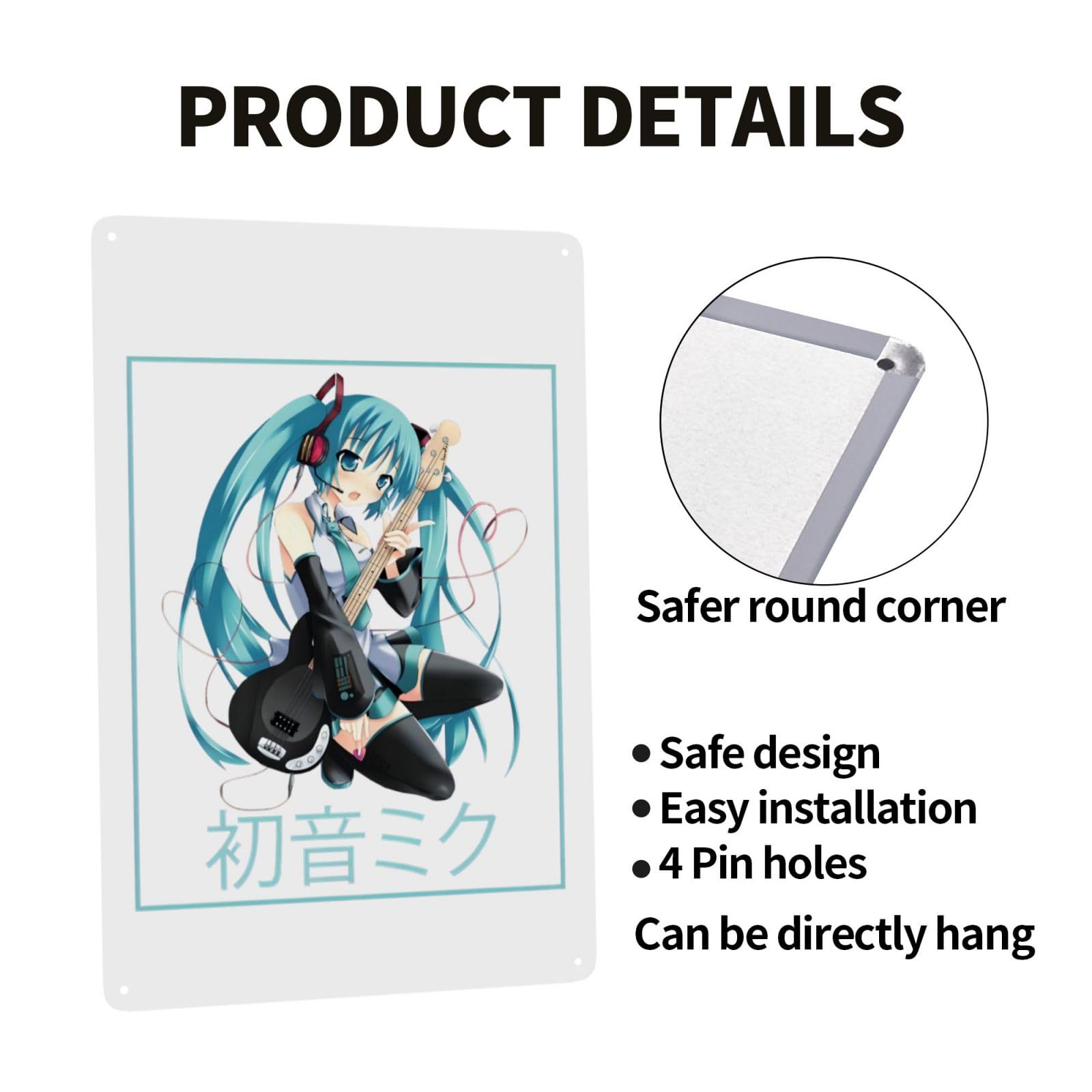 Amazon.co.jp: ブリキ看板 初音ミク メタルプレート サインプレート