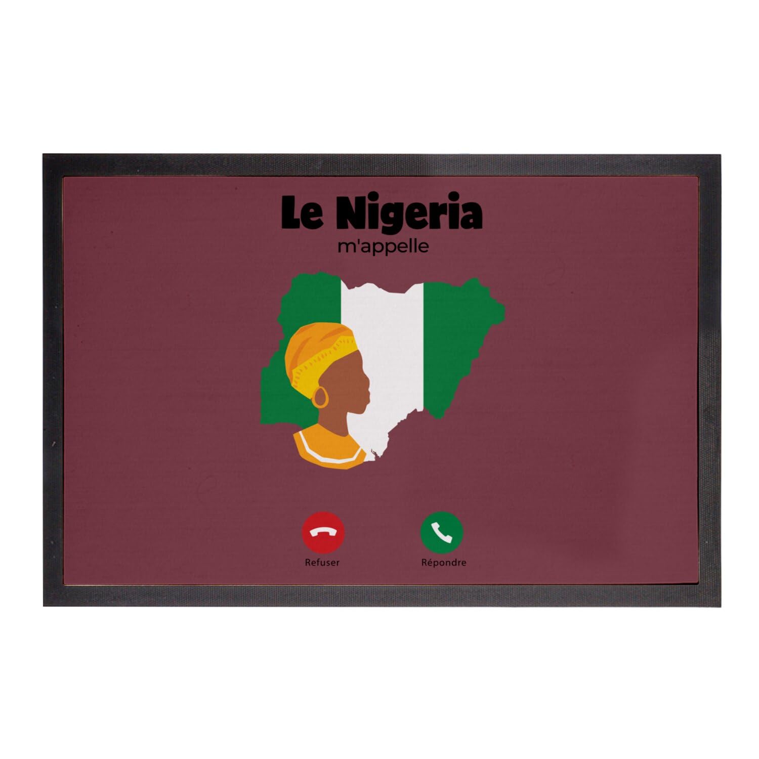 Paillasson rouge Nigeria pour sublimer la décoration d'une entrée aux couleurs de l'Afrique