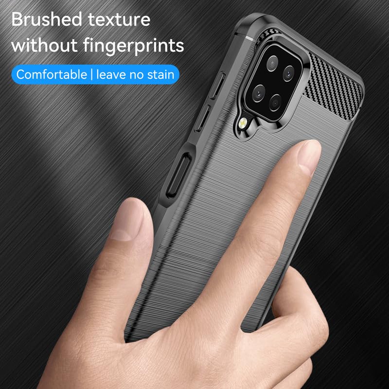 Image of Basic Case for Samsung Galaxy A12 / M12 / F12 (Carbon Fibre Black)